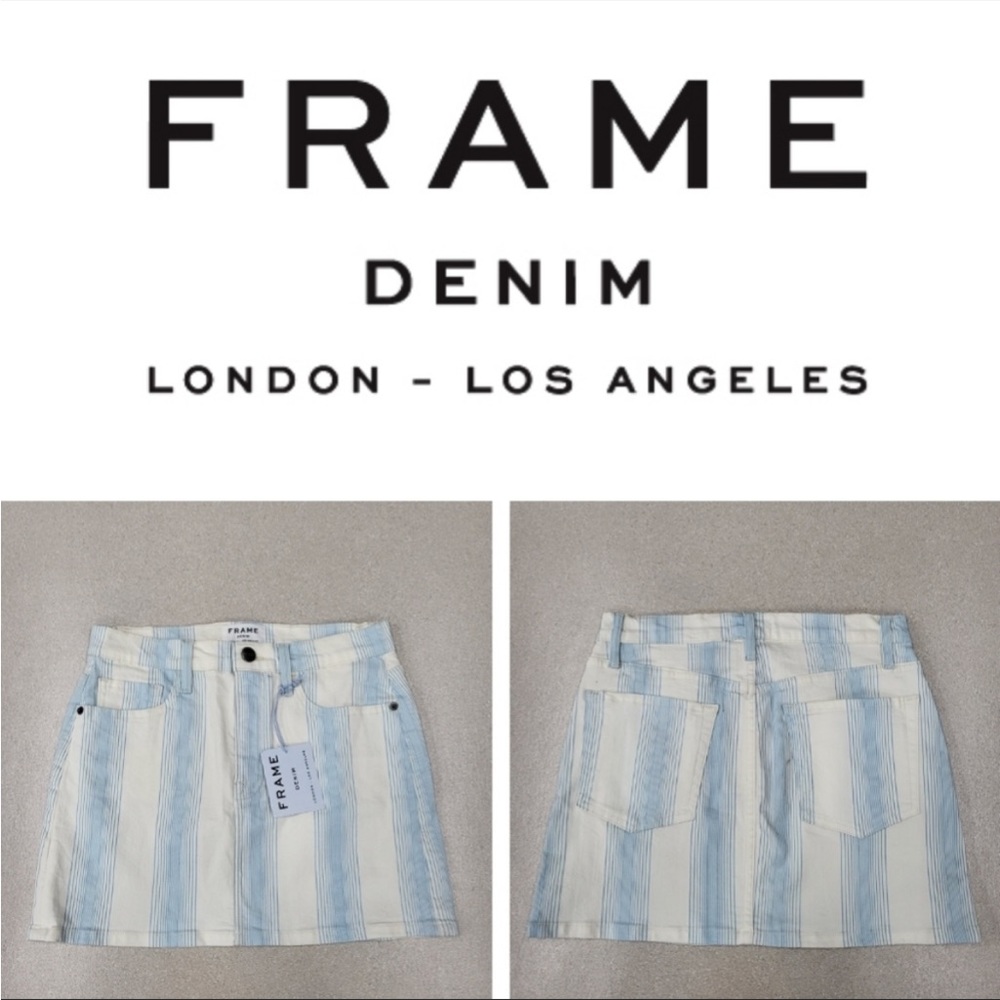 NWT Frame Denim Le Mini Skirt In Ombre Stripe Size 26 (size 2-4)